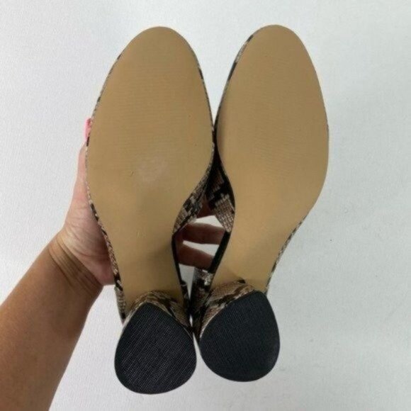 NEW Sbicca Volin Snake Print Leather D'orsay Heels 7.5 - Picture 4 of 9